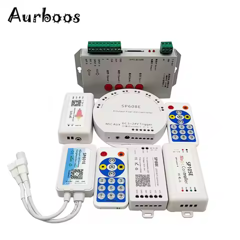 WS2812/2812B WS2811 RGB Led Strip Controller SP107E SP110E SP105E SP108E SP511E Bluetooth/WIFI/Music