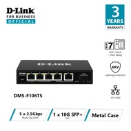 D-Link DMS-F106TS 5-port 2.5G with 1-Port SFP+ Web Management Desktop Switch