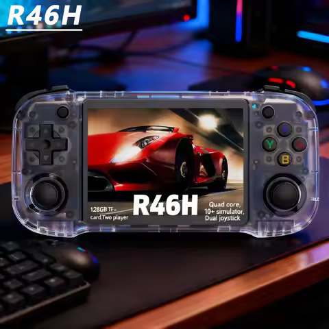 FLLTF NEW IPS R46H Retro Handheld Game Console 4.2 Inch Open-Source Built-in WIFI Screen Pocket Vide