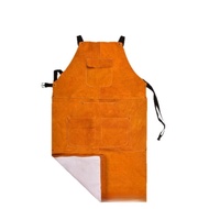 {BBH}Leather Welding Work Apron Heat Resistant Apron,Flame Retardant Heavy Duty Apron