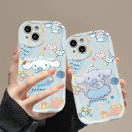 Realme 11 4G C53 C55 C67 4G A35 A33 A30 A25Y A20 A15 A11 8i 5 5i 5S 6i Cute Cartoon Pattern Wavy Edge Phone Case Lens Protector Anti Drop Protective Cover