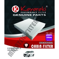 TOYOTA AVANZA(F651,F652,F653,F654) PENAPIS CABIN FILTER RTY-BZ060-C 88568-BZ060