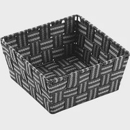 《VERSA》方形編織收納籃(灰白19cm) | 整理籃 置物籃 儲物箱