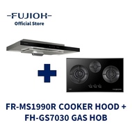 FUJIOH FR-MS1990R Slim Cooker Hood (Recycling) + FH-GS7030 Gas Hob with 3 Burners
