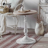 Living Room Old Dessert Shop Make loft Style American Industrial Retro Solid Wood Small Table Round 
