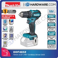 MAKITA DDF483Z CORDLESS DRIVER DRILL 18V | 13MM | 500-1700RPM | STEEL 13MM ( 1/2" ) | WOOD 36MM ( 1-7/16" ) WITHOUT BATTERY &amp; CHARGER