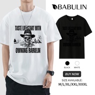 BABULIN 100% cotton T-shirt men's printed shirt 260g heavy weight skull pattern T-shirt