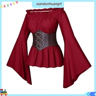 Medieval Pirate Blouse Women Top with Corset Medieval Pirate Off Shoulder Top with Corset for Women 