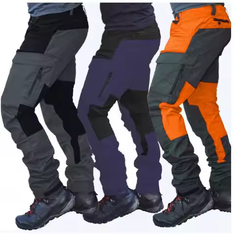 Men's Multi Pocket Cotton Pants Workshop Mechanical Electrical Welder Car Repair Painter Decoration 