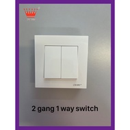 Crown 2 Gang 1 Way Switch