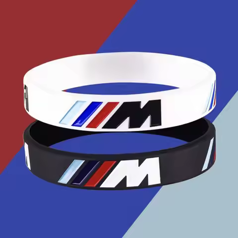 Rubber Stretch Wristbands Sports Bracelet Bangle Decoration For BMW M Power M3 M4 M5 G15 G16 E39 E36