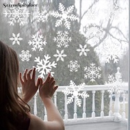 [Hot selling] 36 Pieces / Lot White Snowflake Wall Sticker For Glass Window / waterproof wall sticker / transparent plastic film Window sticker / Christmas Home Decor New Year Gift
