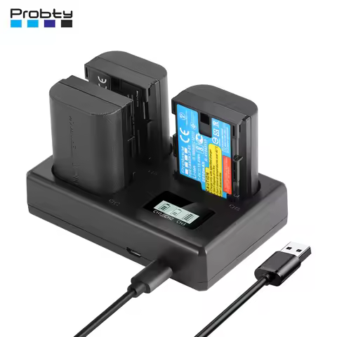 2650mAh LP E6 LPE6 LP-E6 E6N Battery or 3 card slots LCD Charger For Canon EOS 5DS R 5D Mark II 5D M