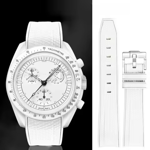 20mm NEW for Omega PLANET OCEAN Watch Omega X Swatch Moonswatch Soft Rubber Straps Replacement Strap
