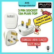 PLUTO 13A PLUG TOP PLUG SOCKET PLUG 3 PIN SOCKET SOKET PLUG