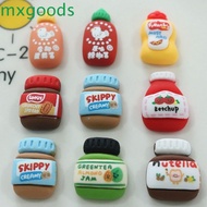MXGOODS 9Pcs/set Drink Bottle Fridge Stickers, Mini Cute Seasoning Bottle Miniatures, Well Designed Resin Drink Bottle Seasoning Bottle DIY Food Toy Hairpin Jewelry