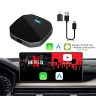 CarPlay Wireless Adapter with Netflix/YouTube/ 3 in 1 CarPlay & Android Auto Wireless Adapter Magic 