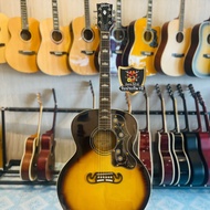 J200 Gibson เทียบเท่า กีตาร์โปร่ง มาตรฐาน  ขนาด42นิ้ว เสือเมเปิ้ลลายเปลวไฟไม้สนแข็ง