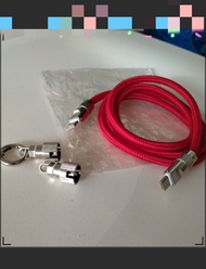全新 優質 粗身  雙頭Type C 插頭  充電線  叉電線 數據傳輸線  data cable   可以 手機 手提電話  電腦數據互傳  有保護蓋  長4呎 全新 未用過 2026年 馬:年 紅