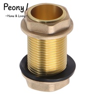 PEONY1 Tube Adaptor, Brass G1/2 G3/4 G1 Male Bulkhead Fitting, Water Tank Adapter Tube Connector Wat