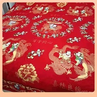 Baizitu Pure Cotton 31N Baizizheng Chinese Style Wedding Quilt Cover Four-Piece Set Big Red Dragon P