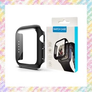 SUMILABEL - 蘋果 Apple Watch 7/8代 硬殼+鋼化膜 一體殼 41MM 黑色 - 平行進口貨品