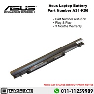 Laptop Asus Battery Part Number A31-K56 / Laptop Battery Replacement