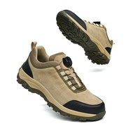 Ready Stock Cow Suede Men Work Safety Shoes Anti Scald Welding Shoes Work Sneakers Steel Toe Shoes P