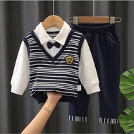 Setelan baju anak laki laki set baju dan celana anak model korea baju anak laki laki umur 1-5tahun
