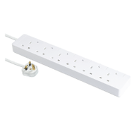 施耐德 Schneider 13A六位獨立開關安全拖板 | LED指示燈 | 3米電線 | 香港行貨