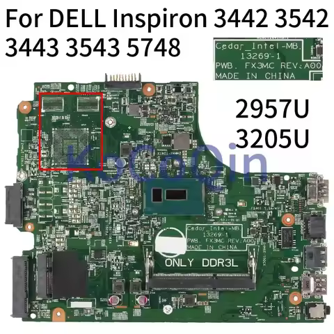 13269-1 For DELL Inspiron 15R 3442 3542 3443 3543 5748 Notebook Mainboard 07G1CD 0GJC23 0THVGR 0R0R2