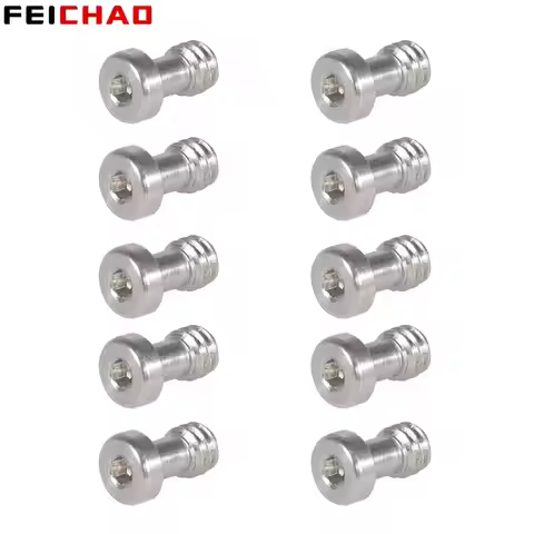 10x 1/4“-20 Screw Stainless Steel Hex Hexagon 3.0 Socket for DSLR Camera Tripod Quick Release Plate 