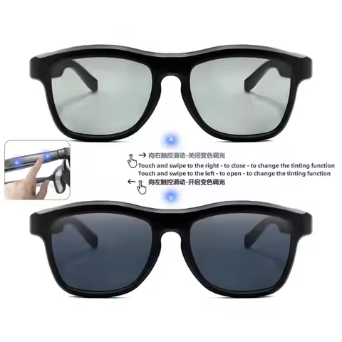 Fashion AI Translation GV-90 Smart Glasses Slide Color-Changing Lenses GV90 Photochromic Dimming Sun