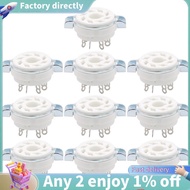 10PCS Chassis Mount 8 Pin K8A Octal Ceramic Tube Sockets for KT88 KT66 6SN7 5AR4 GZ34 5881 6V6 5U4G 