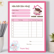 A5 A6 invoice sheets with many cute designs, free instant printing, beautiful hard paper design for 