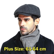 Octagonal Cap for Men Women Winter Peaked Fashion Big Size 61-64 cm Painter Cap