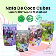 Halal| Captain Dolphin Coco Cube Covenient Flavoured Nata De Coco (5pcs x 40g) nata de coco jelly co