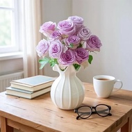 法式芭蕾少女海莉優雅白陶瓷大花瓶