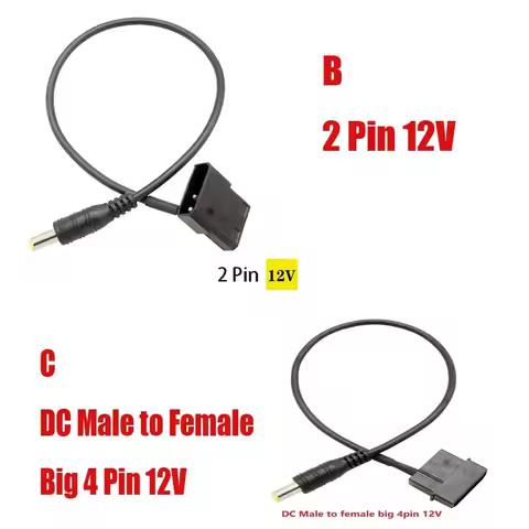 LED Light Strip Controller IDE Big 4 Pin 12V to DC 5521 Male Cable Splitter Computer PC Light Power 