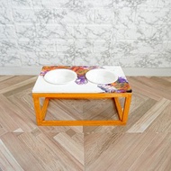 狗糧架寵物碗餐具架小型犬中型狗貓木製可訂購