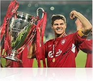 Steven Gerrard Signed Liverpool Football Photo: 2005 UCL Winner