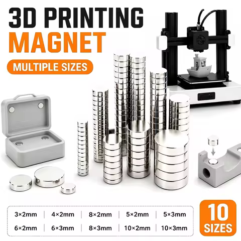 50 Pieces Magnets For 3D Printing,4x2 5x2 6x2 8x2 10x2mm Mini Magnets For 3D Printing,Refrigerator,O