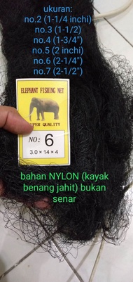 JARING BURUNG NILON UKURAN PERKUTUT MURAI KACER