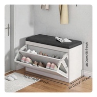 Shoe Storage Bench Flip Drawer Shoe Cabinet Multitier Entryway Organizer Debris-Resistant Seating fo
