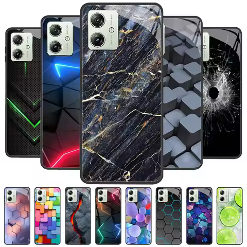 For Moto G85 5G Case G55 Tempered Glass Case Hard Cover For Motorola Moto G75 G45 G35 G84 G 55 5G G 
