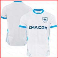 SY5 2024-2025 Ligue 1 Olympique Marseille home Jersey no number Football Tshirt Child Adult Plus Siz