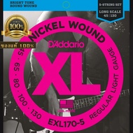 EXL170-5 Nickel Wound 5-String Bass Light 45-130 Long Scale