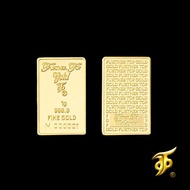 ❋special price 999.9 Fine Gold Bar 1 gram  5 gramsFurther Top Gold 足金✩