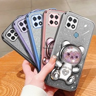 Casing For Oppo A15 Case Oppo A15S Case Oppo A35 Case Oppo A17 Case Oppo A55 Case Oppo A79 Case Oppo A1 Pro Case Oppo A2 Pro Case Oppo Reno4 Reno5 Reno 5K Case Oppo Reno6 Case Cute Soft Full Little Bear Stand Phone Bracket Case Cases Cassing Cover AB