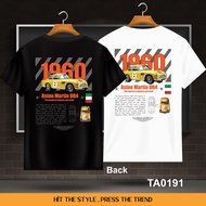 Cotton T-Shirt Aston Martin DB4 Unisex Round Neck,Lengan Pendek,Cetak Baju Lelaki Perempuan [XS-5XL]